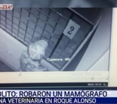 Buscan a joven que se llevó mamógrafo de veterinaria