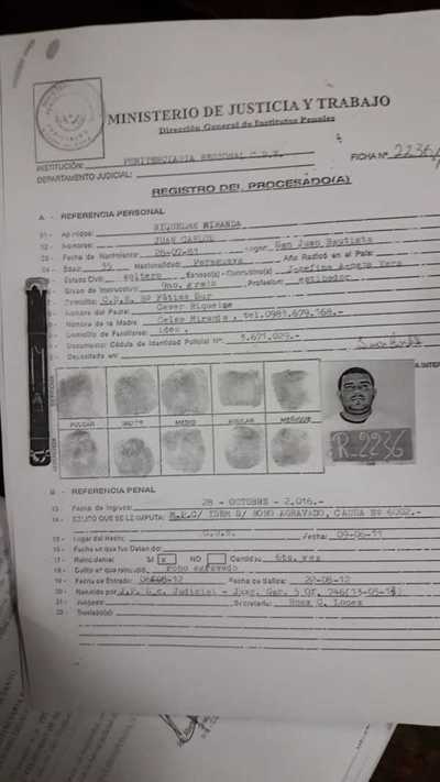 Investigan al sindicado de asesinar a su compañero de celda