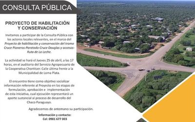 Audiencia Pública para conocer detalles de la Ruta de la Leche
