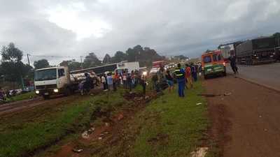 Accidente de tránsito deja un herido grave sobre ruta VII