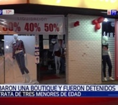 Adolescentes desvalijan una boutique en Asunción