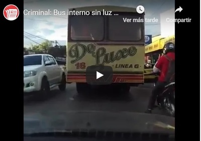 Criminal: Unidad de la linea 6 sin luces traseras