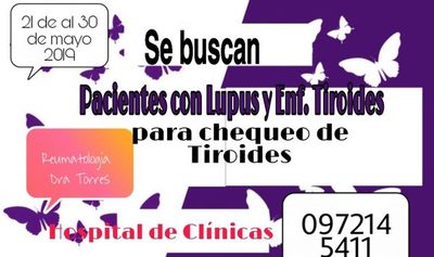 Clínicas: Buscan pacientes con lupus y con sospechas de tiroides