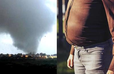 La insólita forma con la que un hombre se salvó de un tornado: 'Un amigo gordo se tiró encima mío'