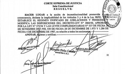 IPS solicitó a la Corte rever fallo que haría colapsar caja de jubilaciones