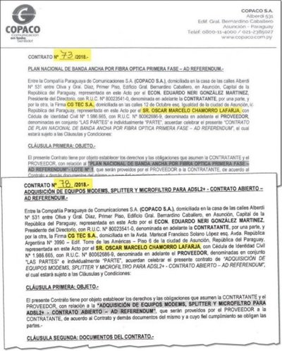 Duran tres años contratos del plan nacional banda ancha de la Copaco