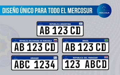 Recuerdan que Chapas Mercosur se emitirán desde el 1 de julio