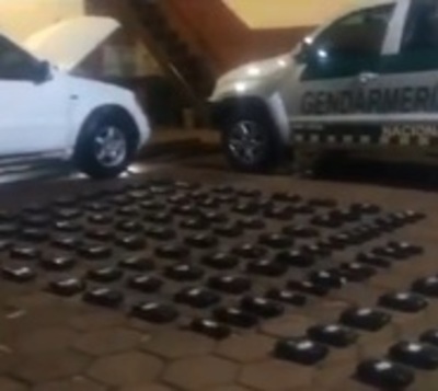 Detienen a paraguayos con 83 kilos de cocaína en Argentina