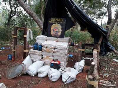 SENAD desarticula campamento en Amambay y encuentran más de 2 toneladas de marihuana