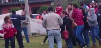 Caos tras partido de fútbol en Ayolas