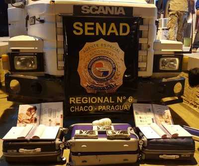 Senad decomisa 34,6 kilos de cocaína, a punto de ingresar a Paraguay desde Bolivia