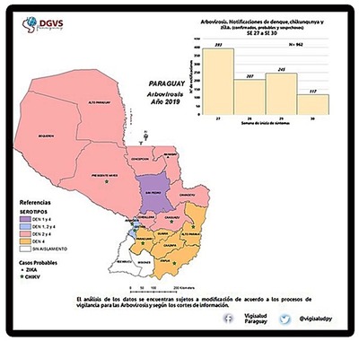 Arbovirosis: descenso de notificaciones a nivel país