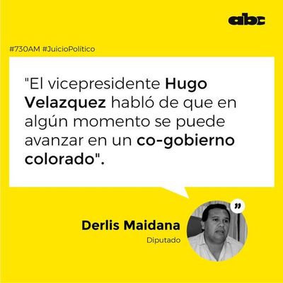 Hugo Velázquez ofreció a cartismo un “co-gobierno colorado”, según Maidana