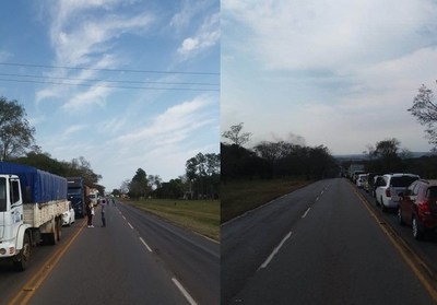 Tomateros cierran ruta por tiempo indefinido; conductores en largas filas ya están impacientes