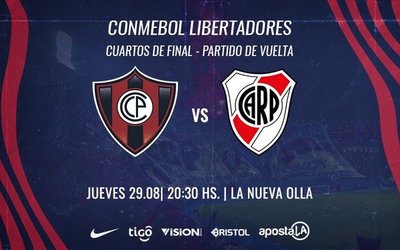 Cerro Porteño con la obligación de remontar el resultado adverso ante River Plate