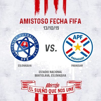 Anuncian amistoso internacional entre Eslovaquia y Paraguay