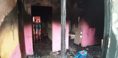 Vivienda se incendia en Franco