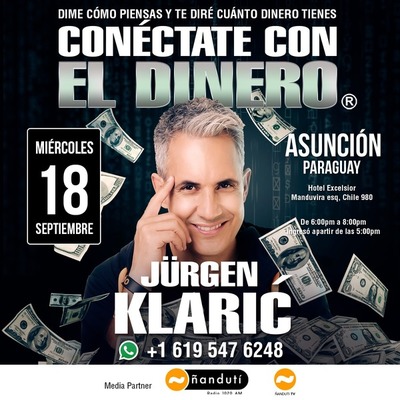 Jürgen Klaric viene a Paraguay para enseñarte a "Conectarte con el dinero"