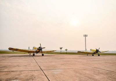 Llegaron al Silvio Pettirossi dos aviones hidrantes que se usarán para combatir incendios en Amambay