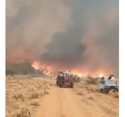 Productores, desesperados por avance del fuego en Alto Paraguay