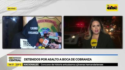 Detenidos por asalto a boca de cobranza