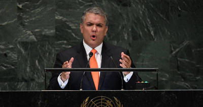 Presidente colombiano acusa a su par de Venezuela ante la ONU