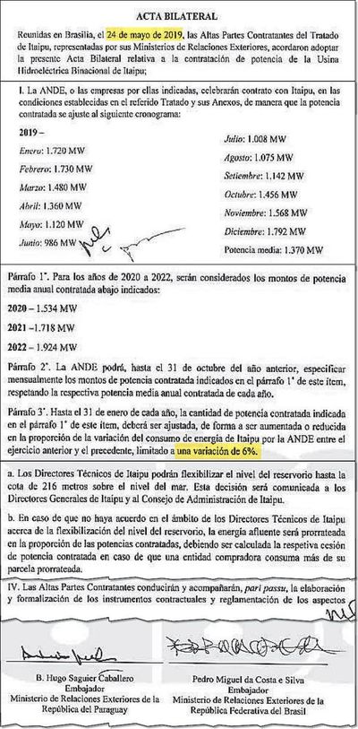 El Acta Bilateral no fue negociada, sino impuesta