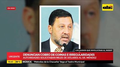Imputan a involucrados con los pedidos de coimas del Indert