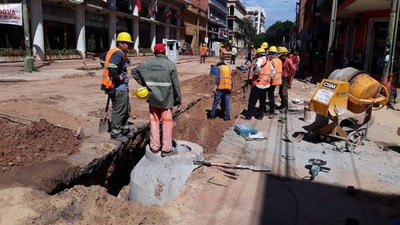 Bloqueos de varias calles de Asunción, para seguir con obras de alcantarillados
