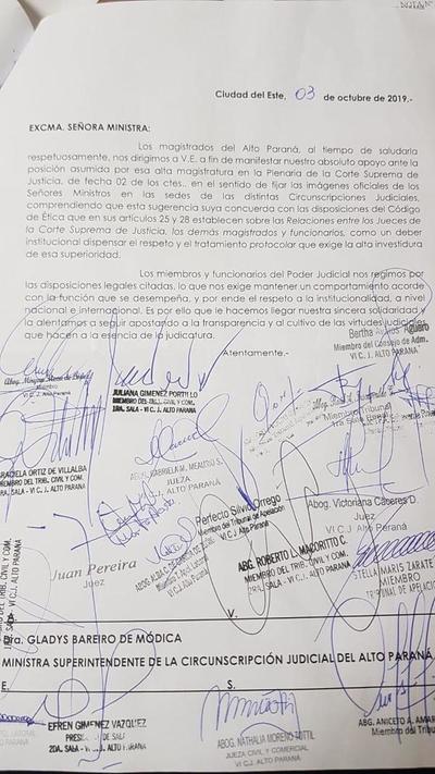 Vergonzosa sumisión de jueces locales ante nimiedades de ministra de la Corte