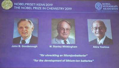 Desarrolladores de baterías de ion-litio logran el Nobel de Química