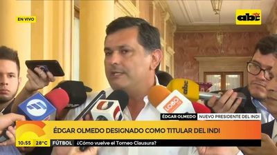 Édgar Olmedo, designado como titular del Indi