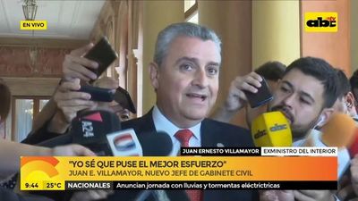 Villamayor asumirá como jefe de Gabinete Civil de la Presidencia
