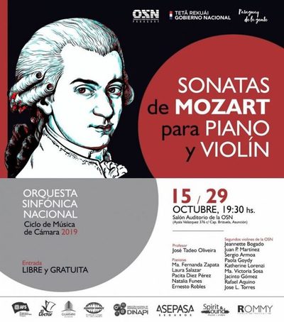 OSN presenta sonatas de violín y piano de Mozart