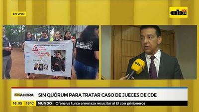 Sin quórum para tratar caso de jueces de CDE