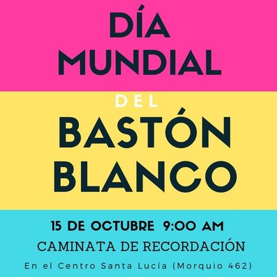 Organizan caminata por el "Día Mundial del bastón blanco"