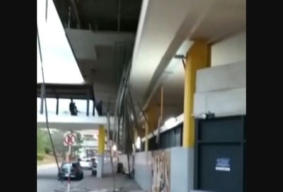 Temporal echó parte del techo de la Terminal de Asunción