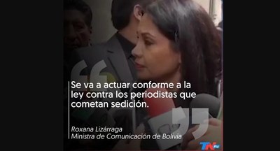 Ministra de comunicaciones de Bolivia advirtió que “hay periodistas sediciosos” y “tomarán acciones”