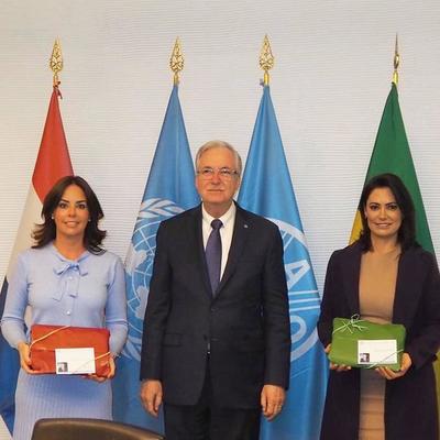Primera Dama mantuvo reunión con Director de la FAO en Roma