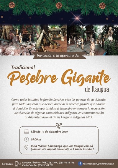 Habilitan tradicional pesebre gigante en Itauguá