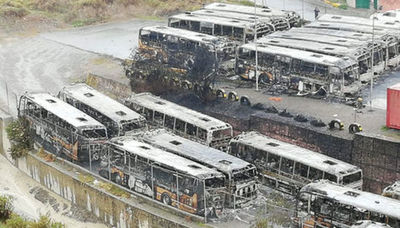 La quema de autobuses en La Paz acaba con sindicalistas en prisión