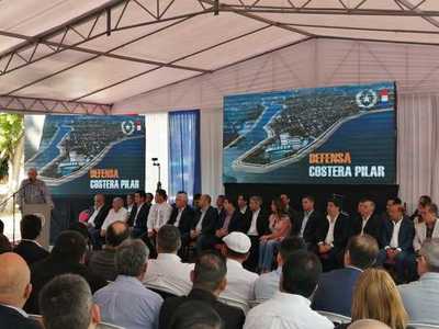 Día histórico para Pilar: Firman contrato para la construcción de la Defensa Costera