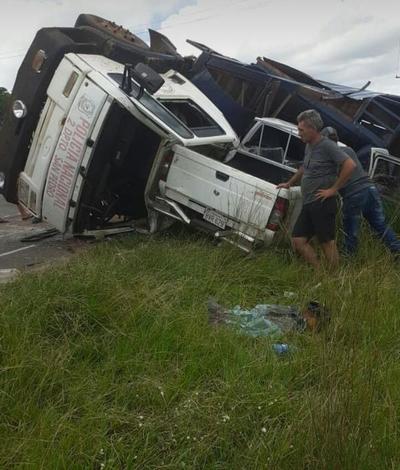 Camión de la Policía ocasiona accidente en San Bernardino