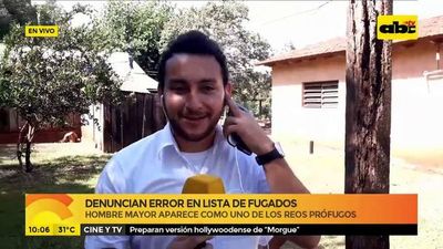 Denuncian error en lista de fugados