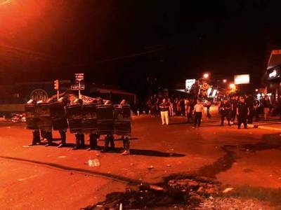 Incidentes al término de la asamblea en Luqueño •