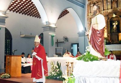 Fiesta en honor a santo patrono en Caazapá