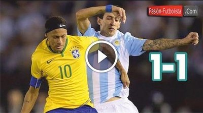 Argentina vs Brasil (1-1) Goles Resumen Resultado Eliminatorias Rusia 2018