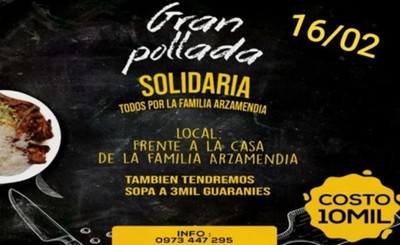 Tras incendio de vivienda organizan pollada para ayudar a la familia