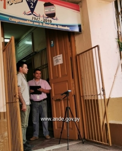 ANDE realizó mediciones de campo eléctrico en escuelas cercanas a subestaciones en Asunción