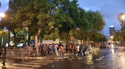 Calles clausuradas en las inmediaciones del congreso